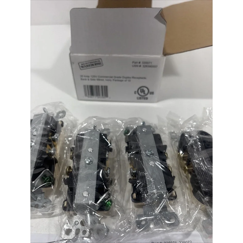 4 Pc Standard Duplex‎ Receptacles 20 Amp IVORY 20A Commercial Grade And More